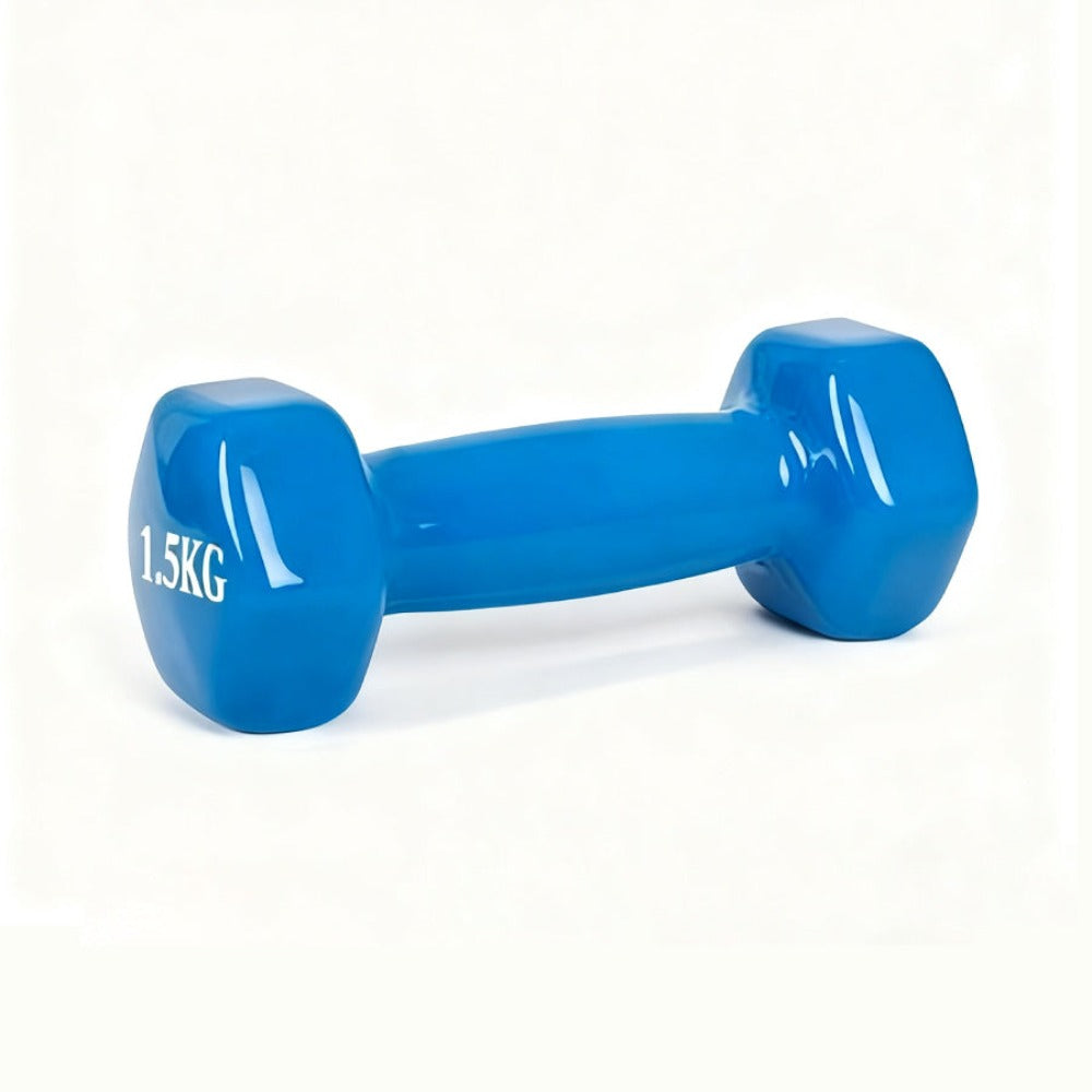 Mancuernas lisas, mancuernas de mano, equipo de fitness, ejercicio de fuerza de brazos, adecuadas para fitness en casa, gimnasio, azul, 0,5 kg, 1 kg, 1,5 kg, 2 kg, 3 kg.