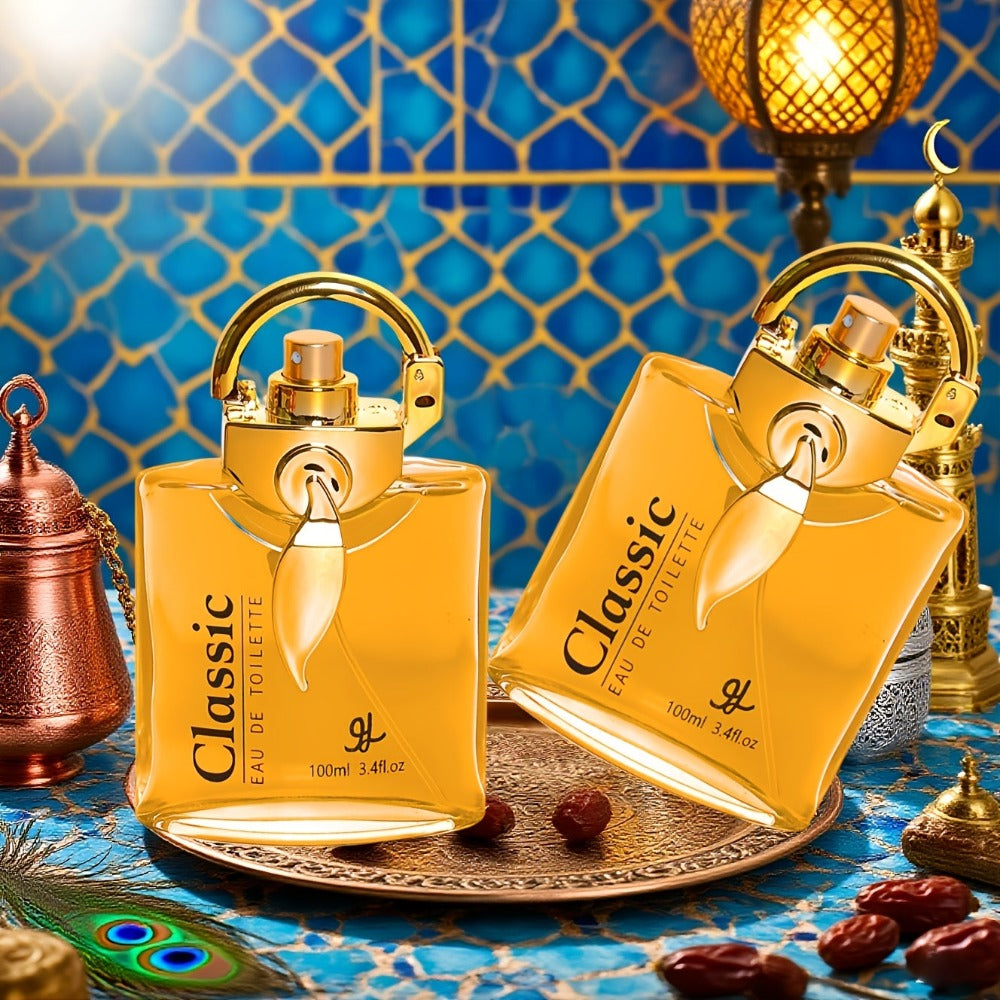 Este set incluye dos frascos de perfume unisex de la serie Árabe, con notas florales y amaderadas. Es vegano y diseñado para durar mucho tiempo, lo que lo convierte en una fragancia ideal para cualquier ocasión. Perfecto como regalo diario o de vacaciones