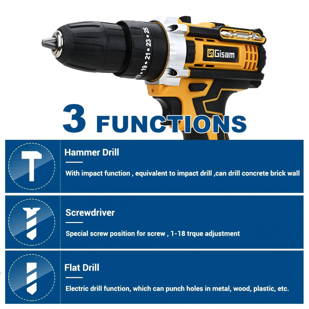 Taladro inalámbrico para bricolaje y reparaciones | Inalámbrico y Recargable