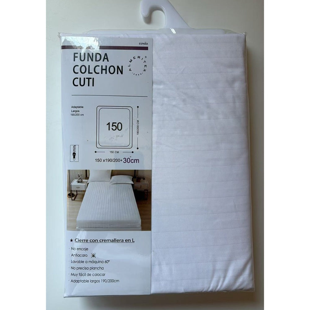 Protector De Colchón 135x190 150x190 90x190 105X190CM Alto 25cm Funda Cutí Cierre Con Cremallera en L Muy Fácil de Colocar No Precisa Plancha Muy Save y No Encoje
