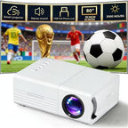 Mini proyector LCD AOC, Beamer portátil con altavoces, control remoto, conectividad USB, compatible con IOS, Android, Windows, PS4 para películas y juegos