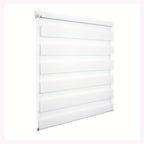 1pc, Persianas Doble Rodillo, Bloqueo de Sol y Luz, Persianas Zebra, Dormitorio Sala Baño, Semi-transparente, Sin Perforación, Decoración del Hogar
