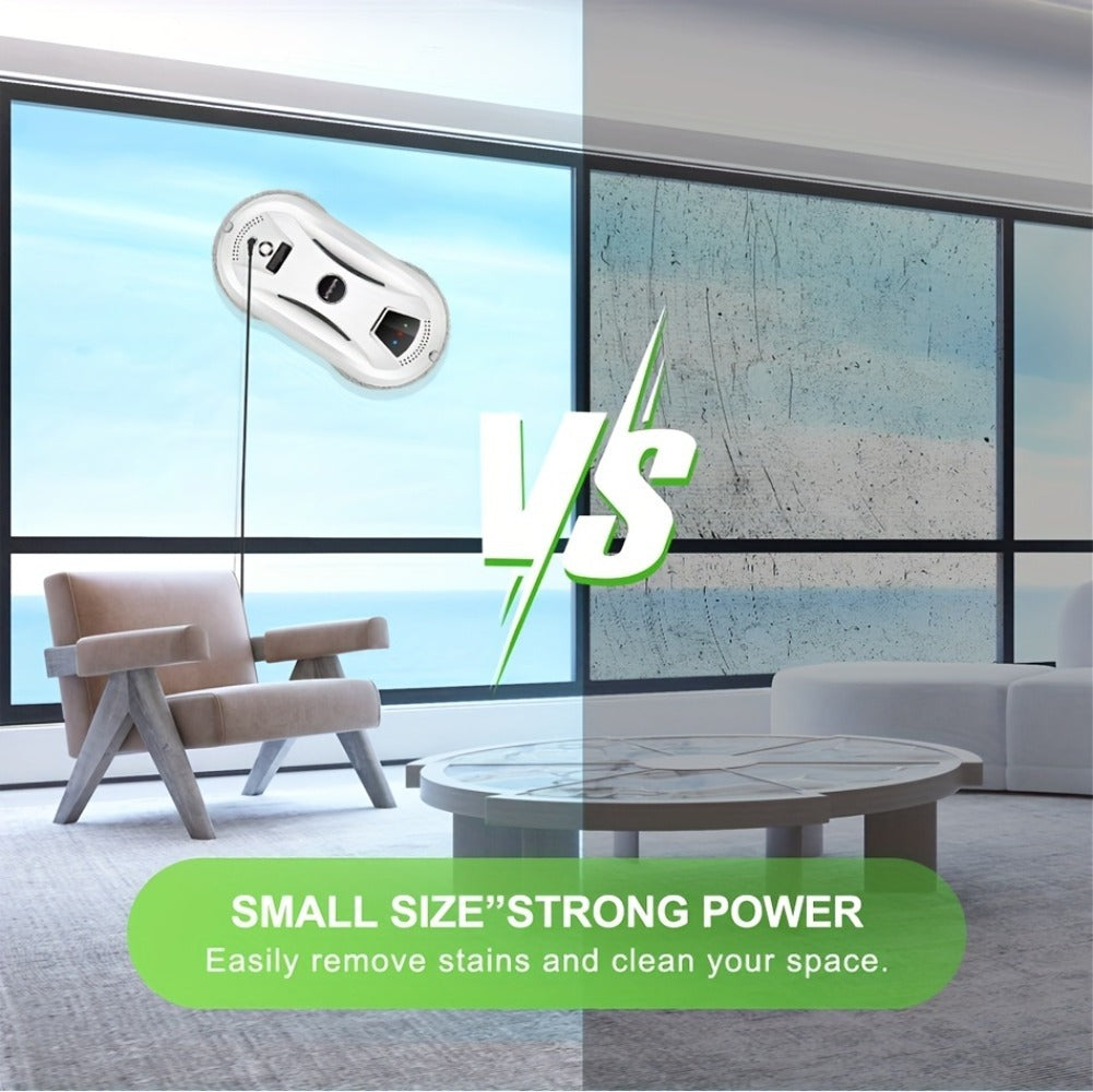 [Nuevo Plug-In 2026] Puruikai02 Robot de Limpieza de Ventanas Totalmente Automático | Alimentación Continua + Control Remoto Inteligente | Cuerda de Seguridad Anti-Caída de 4.5M | Incluye 10 Paños de Limpieza + Botella de Spray | Almacén Local Envío Inmed