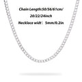 Collar de eslabones cubanos plateado de 925, con un peso de 15.5g/18.5g/20.6g, con un contenido plateado de 10g/12.3g/13.4g. Con un diseño elegante y minimalista, adecuado para uso diario, viene con una caja de regalo prémium.