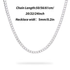Collar de eslabones cubanos plateado de 925, con un peso de 15.5g/18.5g/20.6g, con un contenido plateado de 10g/12.3g/13.4g. Con un diseño elegante y minimalista, adecuado para uso diario, viene con una caja de regalo prémium.