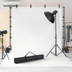 Soporte para Fondo Fotográfico, 2.6 X 3m, Soporte Ajustable con 4 Grapas y 1 Bolsa de Transporte, Incluye 2 Sacos de Arena, Ideal para Estudio Fotográfico, Retratos, Bodas y Eventos