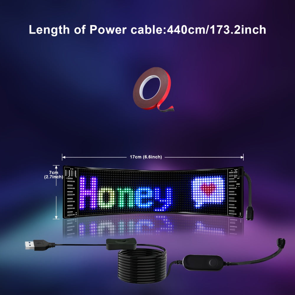 Pantalla de luz LED inteligente de píxeles programable, luces de píxeles USB que se pueden controlar a través de una aplicación, perfectas para crear animaciones de texto, adecuadas para la decoración del hogar, proyectos artísticos, espacios de juegos y
