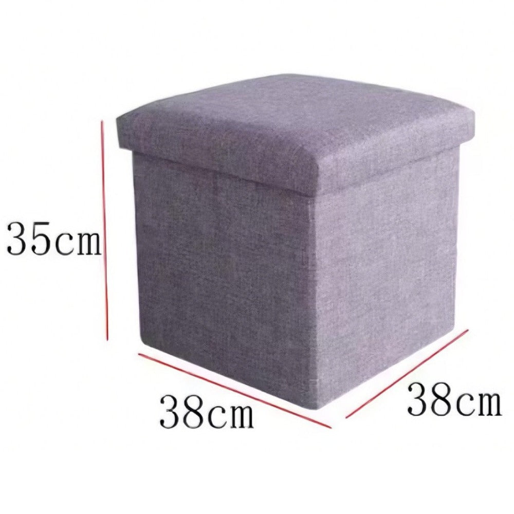Reposapiés otomano de almacenamiento, taburete plegable para pies, caja de almacenamiento, taburete para el hogar, taburete para pies, banco, caja grande para guardar ropa de lino