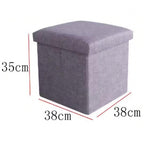 Reposapiés otomano de almacenamiento, taburete plegable para pies, caja de almacenamiento, taburete para el hogar, taburete para pies, banco, caja grande para guardar ropa de lino