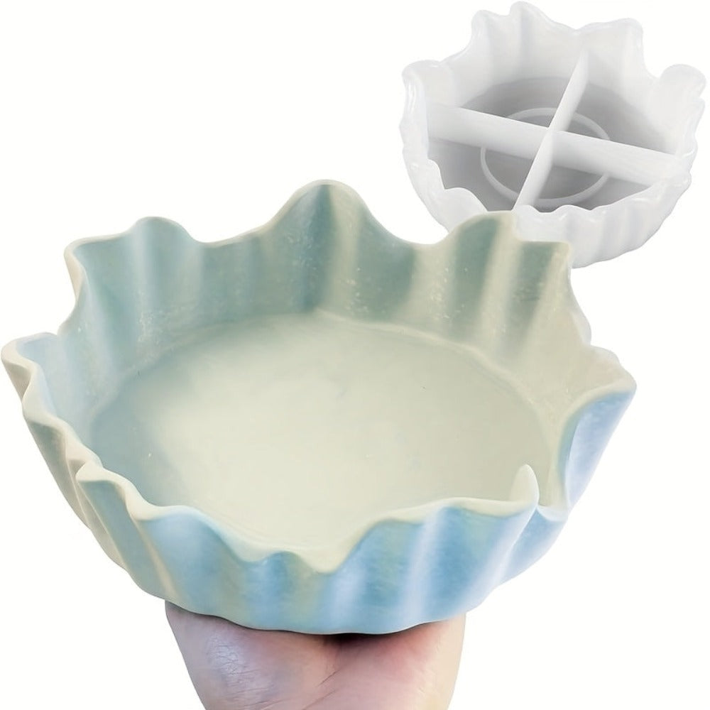 Molde de resina para bandeja asimétrica de gran tamaño - Molde de concreto de resina epoxi distintivo para almacenamiento, soporte de bandeja espacioso para candelabros, organizador inusual para joyería y maquillaje, ideal para macetas de suculentas y man