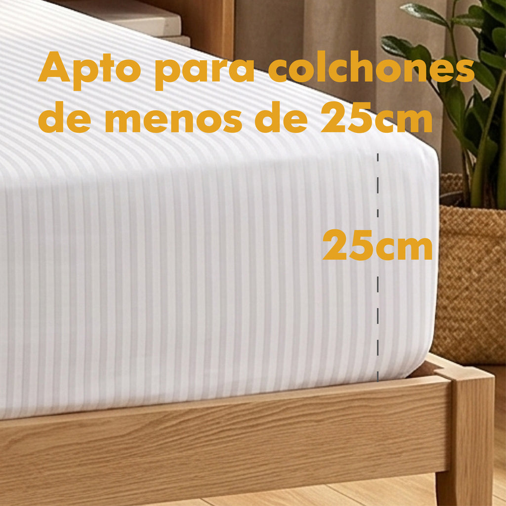 1 pc Protector De Colchon Funda Cutí con altura 25 cm Transpirable con Cremallera 100 Microfibra, Protector Tacto Liso y Suave