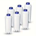 Juego de 6 piezas de filtro de agua de repuesto para DeLonghi DLSC002 - Compatible con DeLonghi Magnifica Evo & S, Dinamica (Plus), Primadonna, Eletta Explorer - Reemplaza el filtro de agua De Longhi para cafeteras y máquinas de espresso