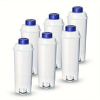Juego de 6 piezas de filtro de agua de repuesto para DeLonghi DLSC002 - Compatible con DeLonghi Magnifica Evo & S, Dinamica (Plus), Primadonna, Eletta Explorer - Reemplaza el filtro de agua De Longhi para cafeteras y máquinas de espresso