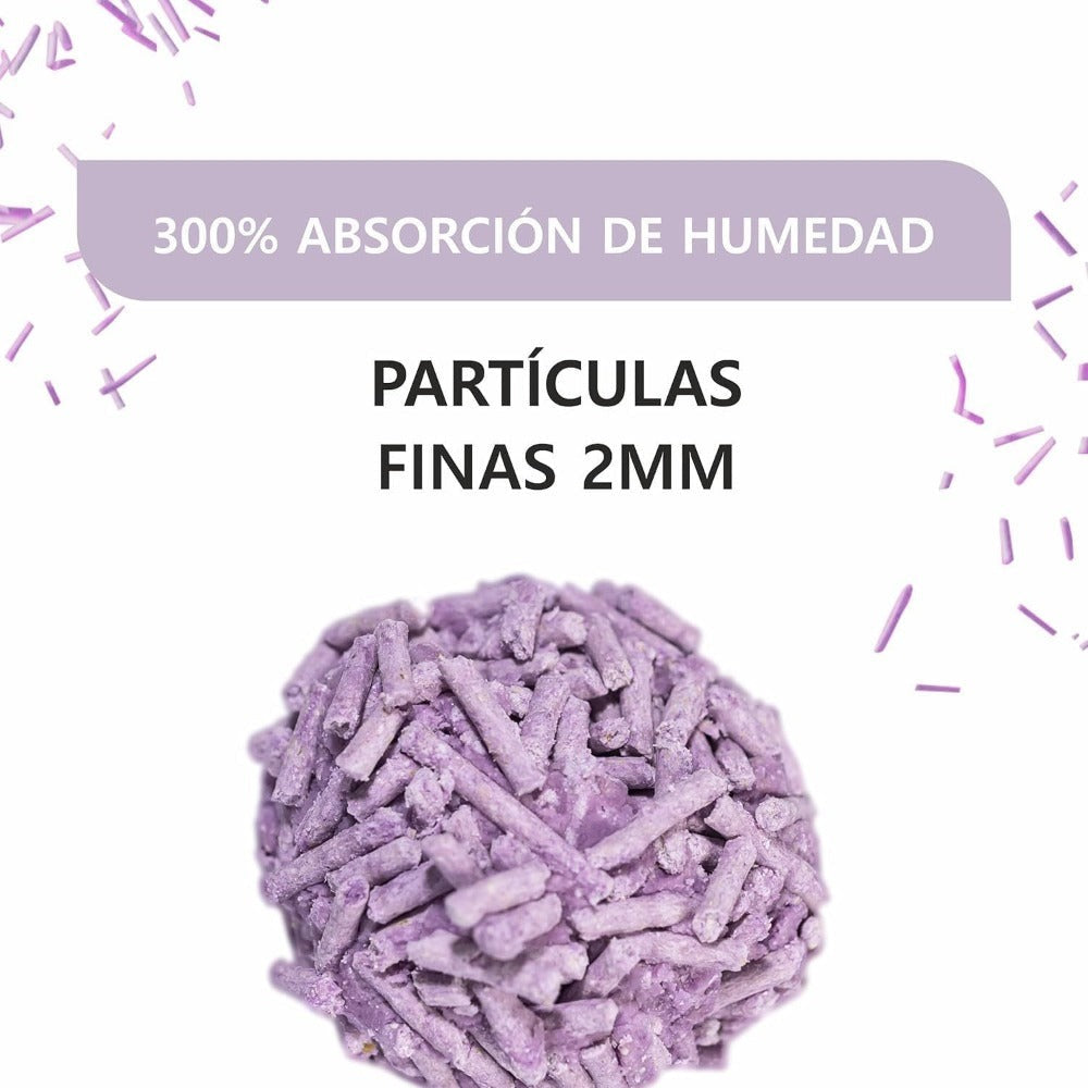 La arena para gatos se aglomera en segundos Arena para gatos vegetal Arena para gatos desodorizada, sin polvo y sin mezcla Suministros para mascotas fáciles de almacenar - 1 bolsa Varios sabores