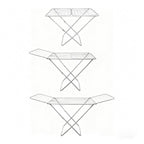 tendedero Plegable metálico, 20 Metros Espacio de tendido, Soporte para Tender Ropa, Patas Antideslizantes (Plateado, 52 x 102cm)
