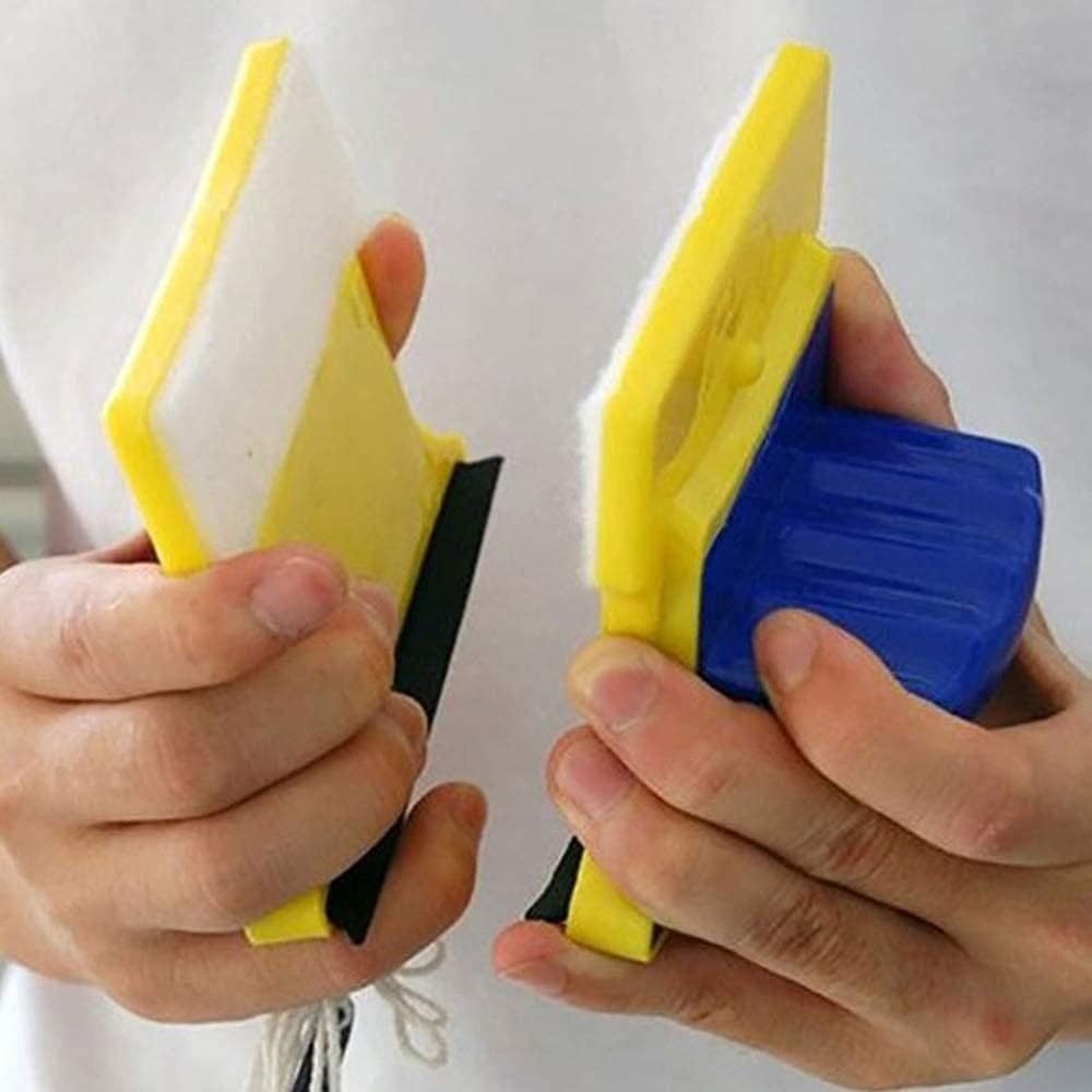 Limpia Ventanas Magnético Doble Cara, Portatil, Fijación Magnética Extra Fuerte Ideal para Ventanas de Gran Altura, Llega a Todos los Rincones, Compatible con Cristales de 3-10mm, Uso en Exteriores e Interiores - Bestline