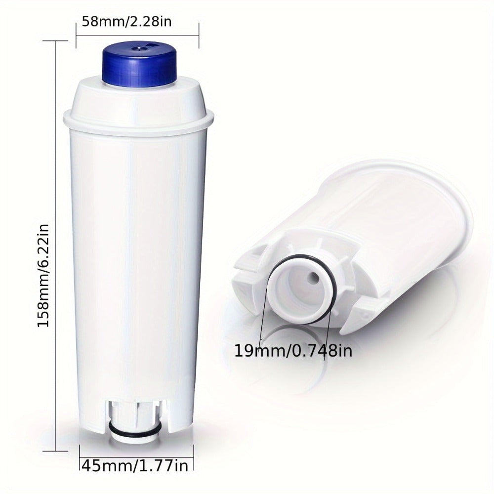 Juego de 6 piezas de filtro de agua de repuesto para DeLonghi DLSC002 - Compatible con DeLonghi Magnifica Evo & S, Dinamica (Plus), Primadonna, Eletta Explorer - Reemplaza el filtro de agua De Longhi para cafeteras y máquinas de espresso