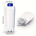 Juego de 6 piezas de filtro de agua de repuesto para DeLonghi DLSC002 - Compatible con DeLonghi Magnifica Evo & S, Dinamica (Plus), Primadonna, Eletta Explorer - Reemplaza el filtro de agua De Longhi para cafeteras y máquinas de espresso