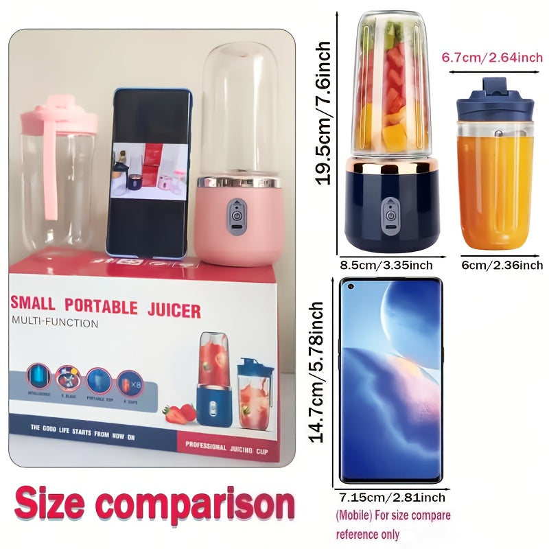 Exprimidor recargable con vaso portátil multifuncional | Para zumos en casa y exterior