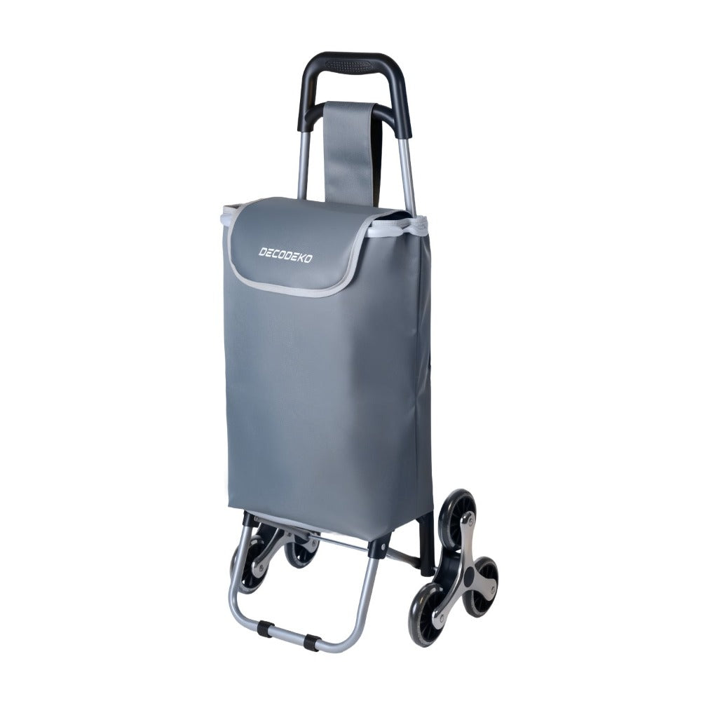 Carrito Compra Plegable de Aluminio, Carro de la compra plegable, tela Oxford bolsa, bolsa de la compra extraíble con ruedas, Carro de la Compra 6 Ruedas con Bolsa Oxford Desmontable, 88 x 33 x 27 cm, 23L.