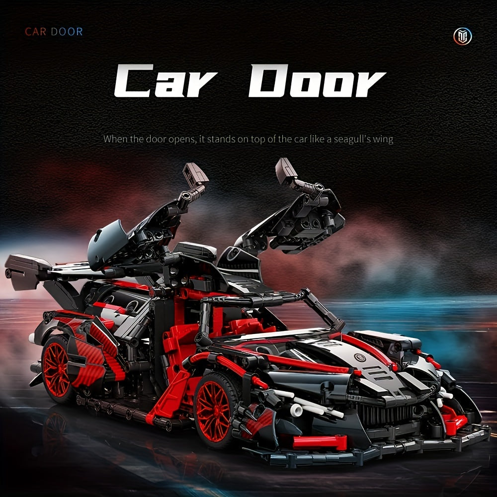 Kit de bloques de construcción de coche desafiante, modelo de coche 1:14 de 1391 piezas, juego de construcción de juguetes DIY
