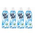 Paquete de 4 suavizantes de tela Vernel de aromaterapia para 4*60 lavados (Maldivas-Delicado, Lirio Irresistible, Té Blanco/Té) - Paquete de 4 suavizantes de tela Vernel de aromaterapia Cielo Azul para 4*55 lavados - Paquete de 4 suavizantes de tela Verne