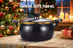 Olla para sopa multifuncional de gran capacidad de 8L, 28 cm/11 pulgadas, apta para cocinar y estofar, compatible con cocinas de gas e de inducción.