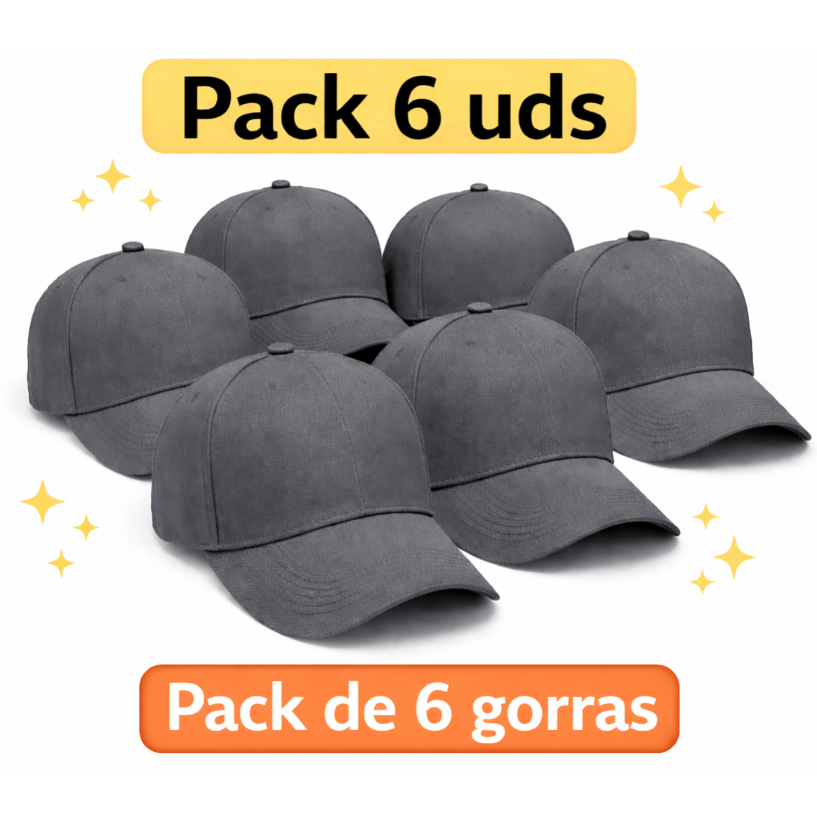 PACK DE 6 GORRAS