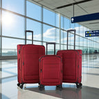 Maleta de viaje de tela de 3 piezas con asa telescópica, ligera y con ruedas, ideal para viajes, mudanzas y acampadas. Equipaje familiar combinado, 20"/26"/30"