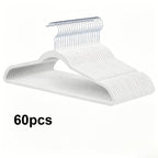 60 Paquete de Perchas de Terciopelo , Ganchos Giratorios Antideslizantes de Alta Resistencia, Ahorrador de Espacio y Duraderos para Trajes, Abrigos, Prendas - Organización de Armario, Perchas para Ropa