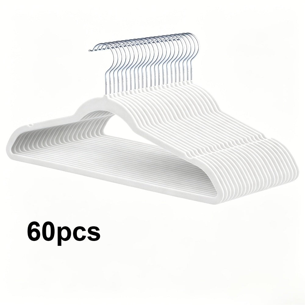 60 Paquete de Perchas de Terciopelo , Ganchos Giratorios Antideslizantes de Alta Resistencia, Ahorrador de Espacio y Duraderos para Trajes, Abrigos, Prendas - Organización de Armario, Perchas para Ropa