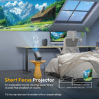 XGODY Proyector Portátil, con Android 11, Dual Wifi6, 260ANSI de Brillo, Local 1280X720P HD, Soporte 4K, Bajo Ruido, Operación con Una Mano, Ángulo de Proyección Flexible de 180°, Mini Proyector de Cine en Casa
