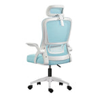 Silla de Oficina, para Gaming, Escritorio Ergonmica con Reposacabezas, Ajustable y con Soporte Lumbar Respaldo de Malla Transpirable Reposabrazos Abatibles de 90 Giratoria 360 (SF168-001)