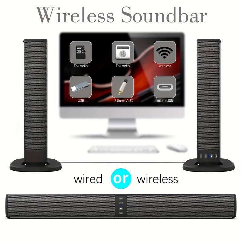 Barra de sonido inalámbrica extraíble para TV música y cine en casa | extraíble
