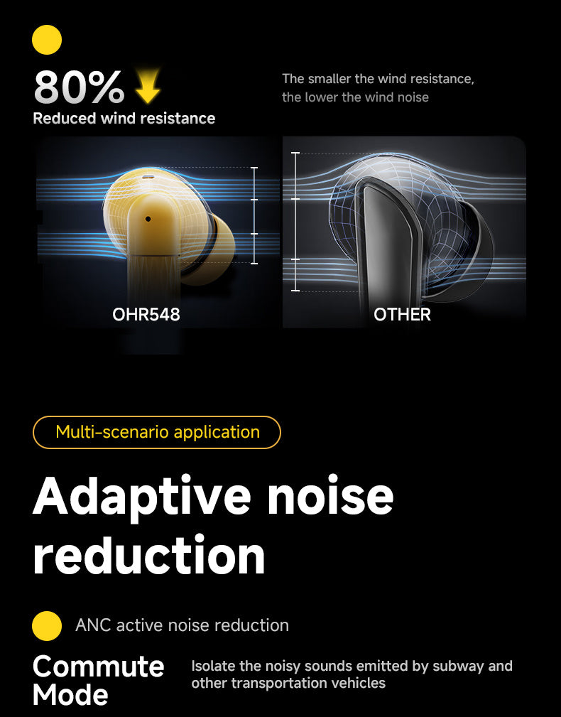 Auriculares Bluetooth | Acer Ohr Auriculares inalámbricos de 13.92 metros Anc Call con reducción de ruido, graves potentes, sonido estéreo