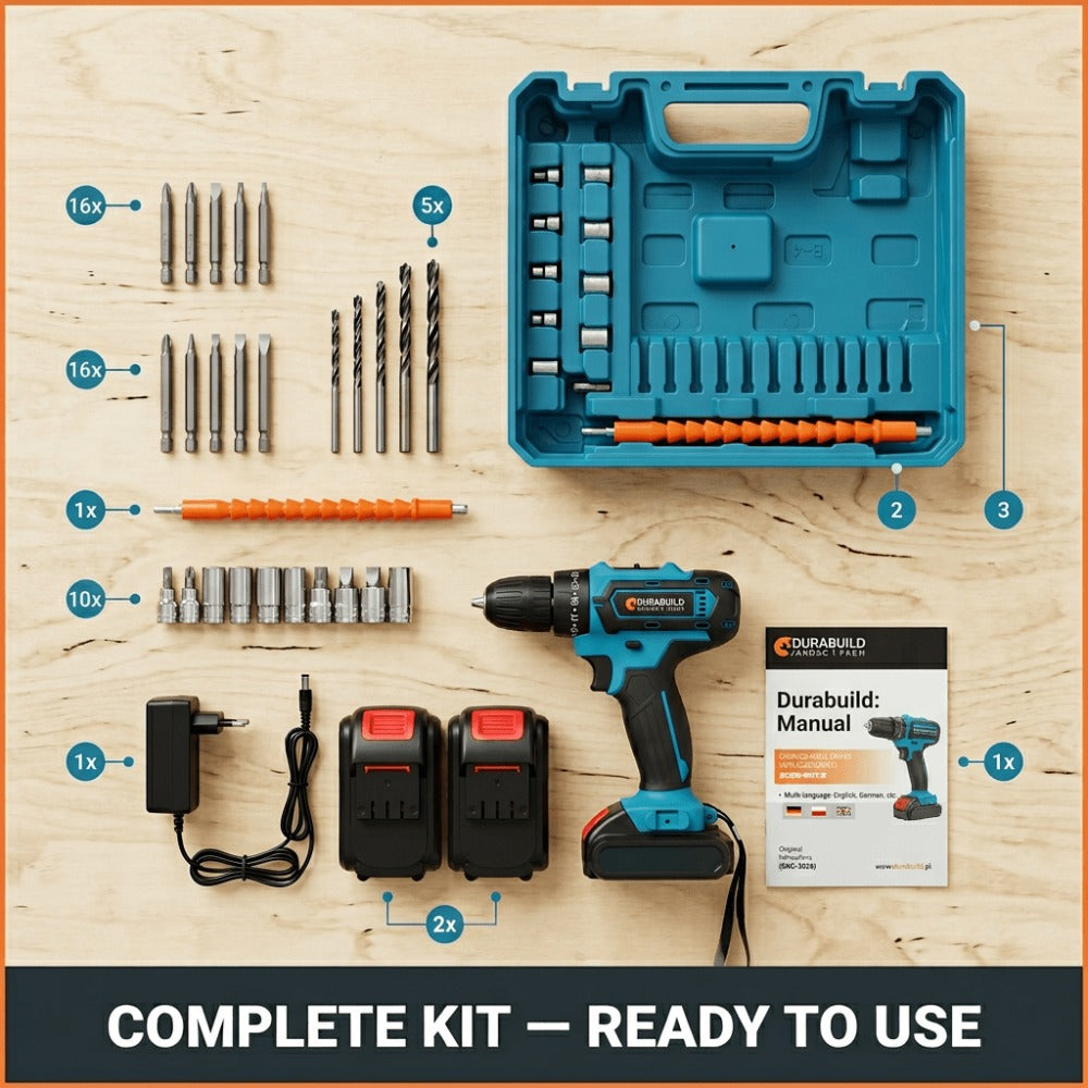 Juego de herramientas de taladro eléctrico, kit de destornillador eléctrico, adecuado para herramientas de perforación de mejoras para el hogar, esencial para la familia, adecuado para muebles, herramientas eléctricas industriales