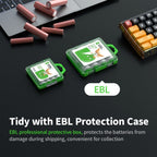 EBL ofrece un juego de 32 pilas Nimh recargables, que incluye 16 pilas AA con una capacidad de 2800 mAh y 16 pilas AAA con una capacidad de 1100 mAh