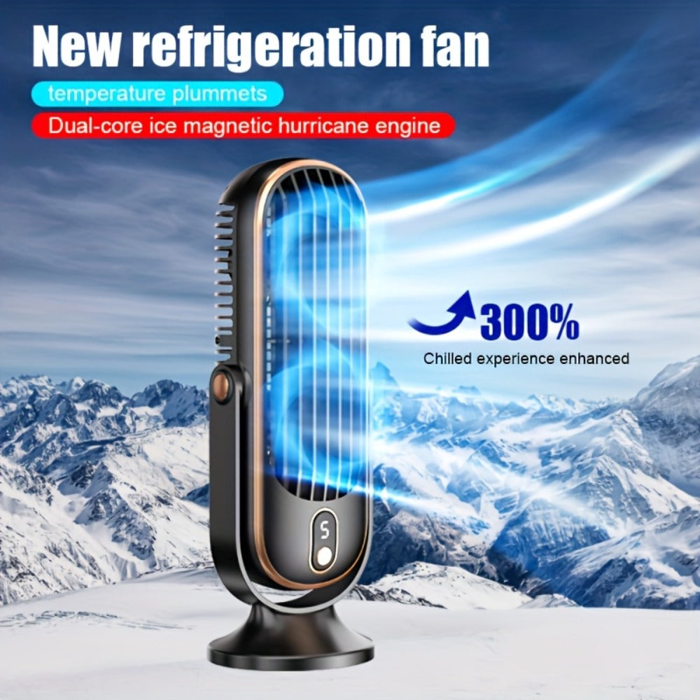 Enfriador de aire portátil | Aire Acondicionado y Enfriador Portátil - Doble Motor 5 Velocidades 720 Grados Enfriamiento Envolvente | Ventilador