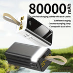 Power bank para carga durante viajes y uso diario | 80000mAh y 30W
