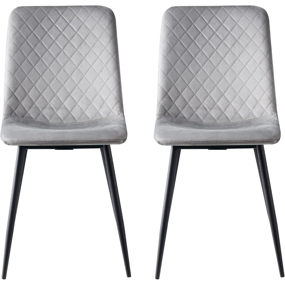 Sillas de comedor MCC Direct en conjunto de 4 piezas Hechas de terciopelo, patas de metal, sillas Lexi, sillas de diseño