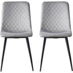 Sillas de comedor MCC Direct en conjunto de 4 piezas Hechas de terciopelo, patas de metal, sillas Lexi, sillas de diseño