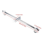 Barra de ducha sin clavos, barra de ducha de acero inoxidable, barra de ducha de 66 cm, barra de ducha de acero inoxidable de altura ajustable, barra de ducha moderna con soporte giratorio de 360° para cabezales de ducha para baños, duchas, hoteles, hogar