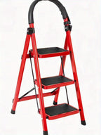 Escalera plegable para limpieza, almacenaje y bricolaje | metal y plegable