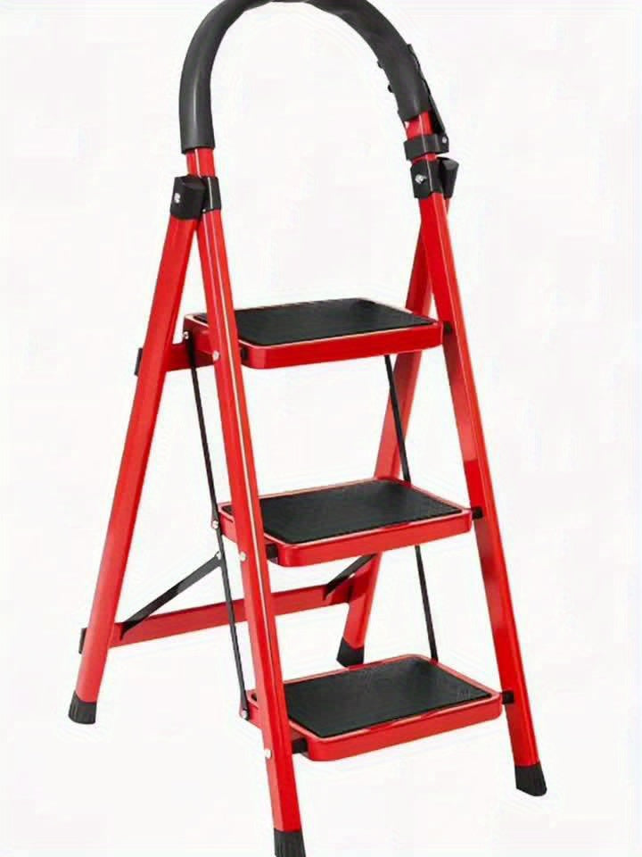 Escalera plegable para limpieza, almacenaje y bricolaje | metal y plegable