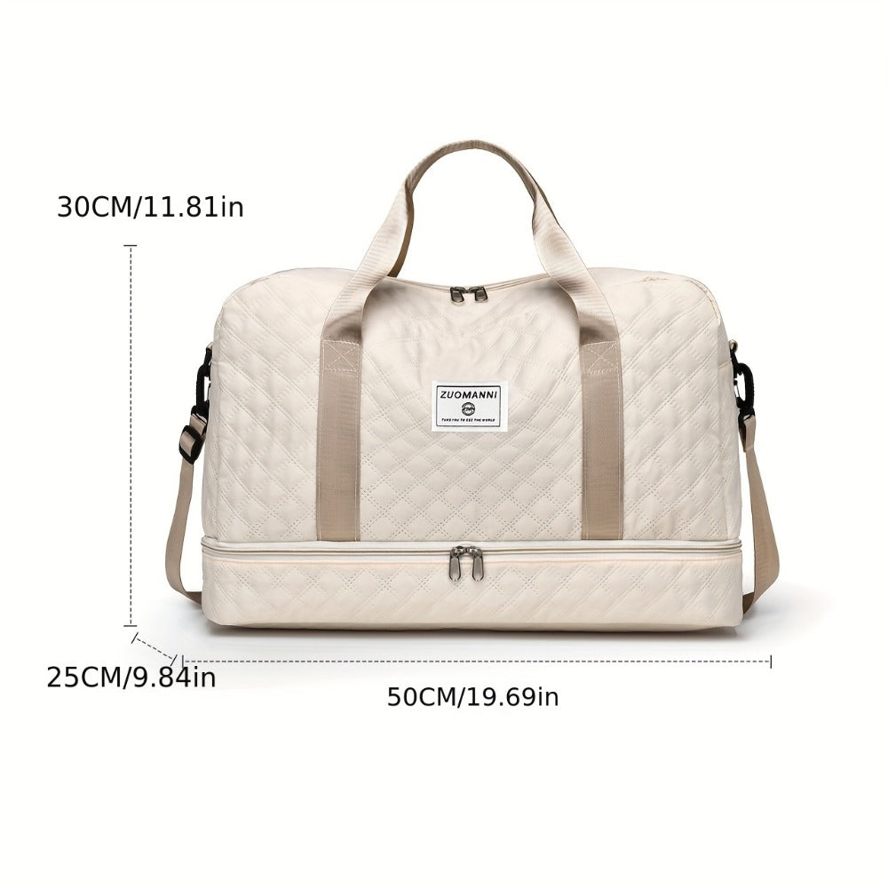 Bolso de Fitness Moda Exterior Corto Bolso de Viaje para Mujer Bolso de Equipaje Plegable de Ocio y Moda de Gran Capacidad para Viajes de Negocios Portátil