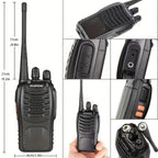 2 piezas de walkie talkies recargables, radios bidireccionales de largo alcance de 3-5 km con auriculares, radios bidireccionales de 16 canales walky talky UHF portátiles para adultos para senderismo, ciclismo, camping, alimentación por USB, regalo de San