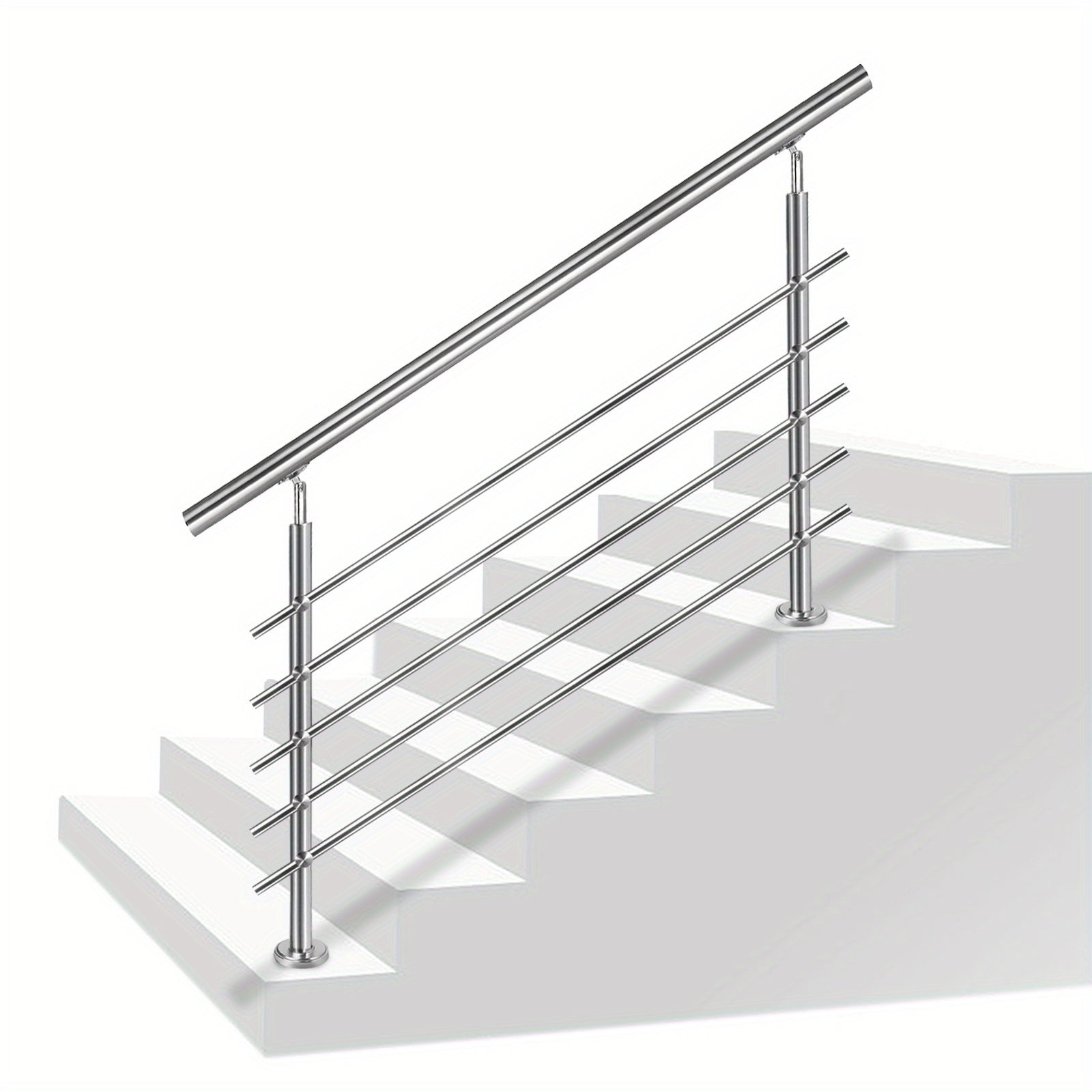 Kit de barandilla de escaleras en acero inoxidable para exteriores e interiores sin barras transversales