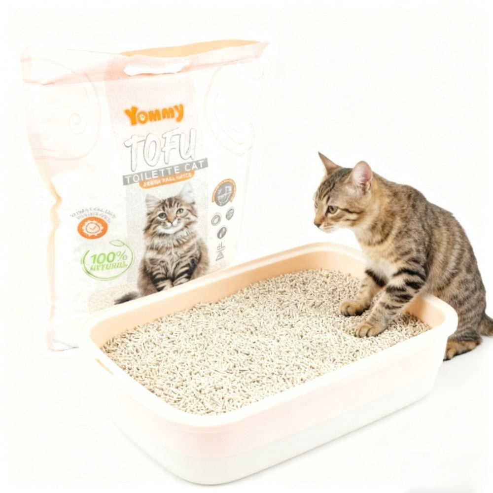 Arena para gatos de tofu, 18 litros (3 bolsas) | Aglomeración rápida, desodorizante eficaz | Ingredientes 100% naturales | Soluble en agua | Neutraliza olores | Sin polvo | Súper absorbente | Ligera | Disponible en aromas Original, Lavanda, Manzana y Limó
