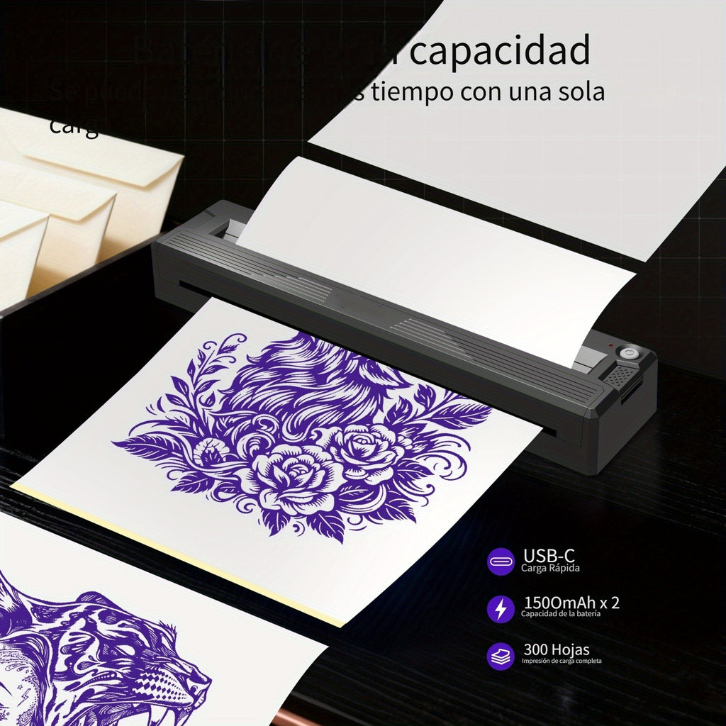 Impresora térmica inalámbrica para tatuajes para artistas y estudios profesionales