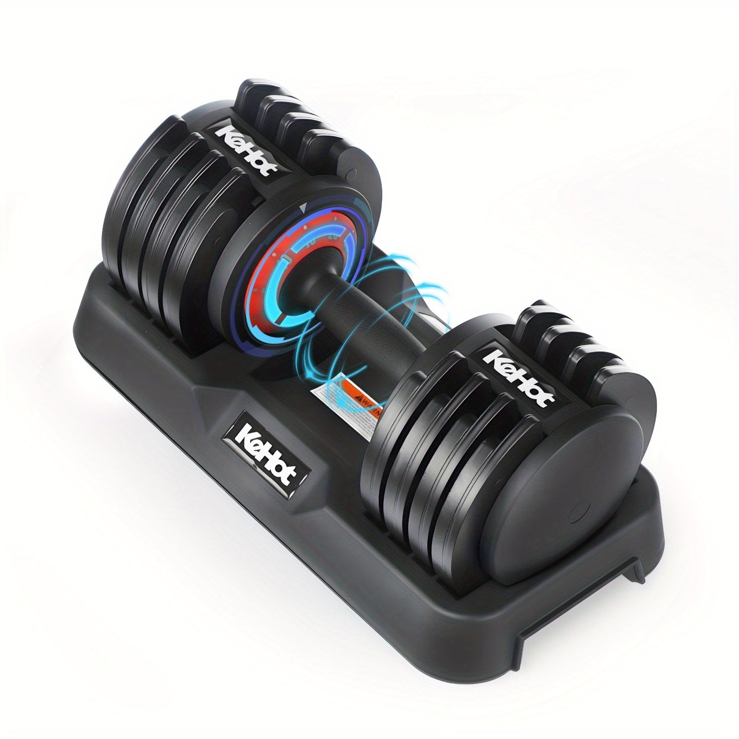 Set de mancuernas ajustables 5 en 1 | Ajuste rápido de peso con un toque y 5 niveles | Opciones de 12KG/25KG | Entrenamiento de fuerza profesional para gimnasio en casa | Incluye placas de peso y barra corta